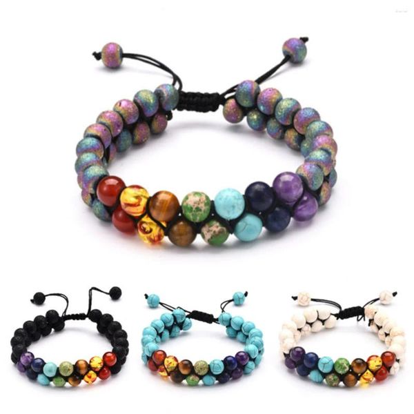 Strand Thailandia Bracciale in agata sana Cristalli curativi Braccialetti con perline in pietra yoga Meditazione Rilassati Bracciale con ansia per regalo da donna e uomo