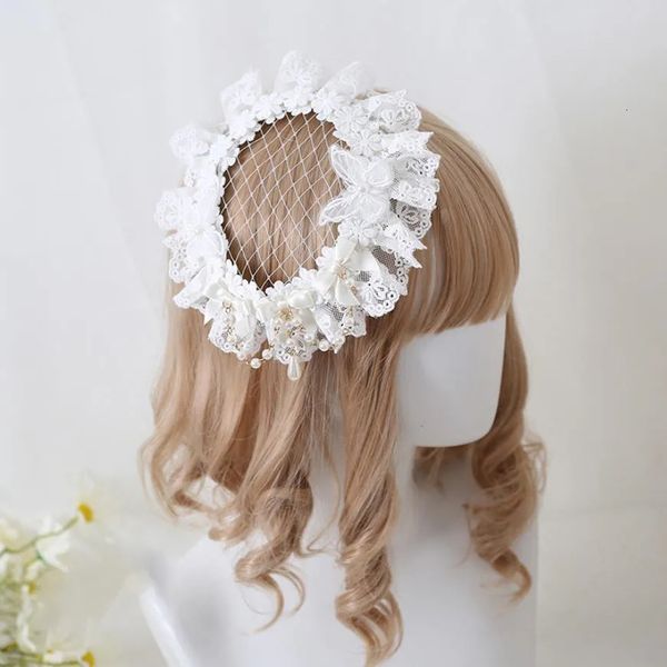 Acessórios de cabelo Crianças Lolita Band Headdress Flower Lace Design Princesa Hairpin Espanha Retro A1293 231019