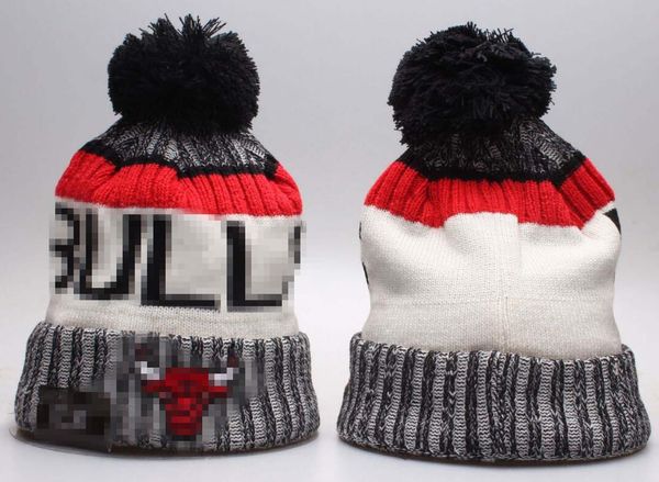 Bulls Beanies North American Basketball Team Side Patch Winter Wool Sport Knit Hat Skull Caps a3