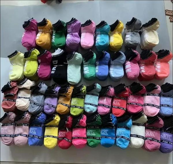 Целые разноцветные носки до щиколотки с картонными бирками Спортивные болельщики Черно-розовые короткие носки для девочек Женские хлопковые носки для скейтборда S9174140