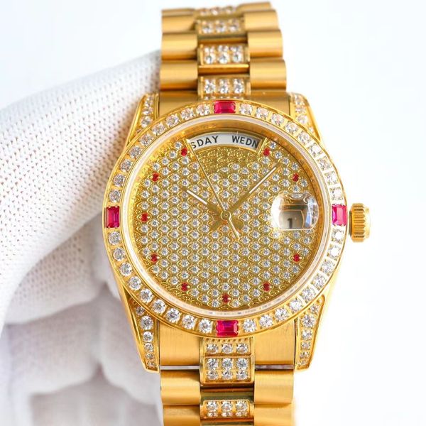 Role Watch Orologio da donna con diamanti da uomo e automatico in vetro zaffiro Specchio antigraffio Qualità stabile Conveniente utilizzo del cinturino in acciaio standard internazionale