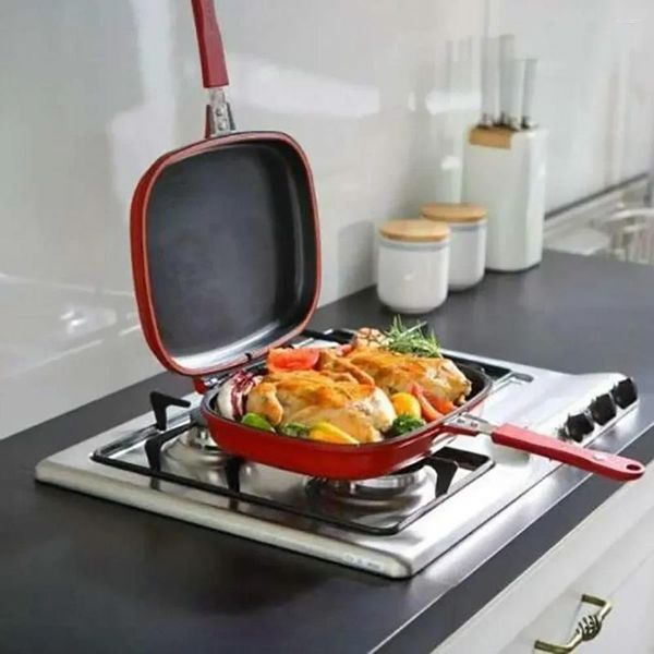 Pfannen Home Pan Skillet Garten Backen Die 32 cm Für Küche Grill Tablett Braten Doppelseitige Wok Pfannkuchen Antihaft