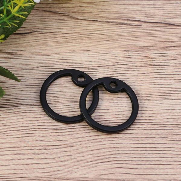 Collari per cani Anello identificativo del marchio: etichette personalizzate in silicone Copertine identificative silenziose Targhetta nera da 2 pezzi