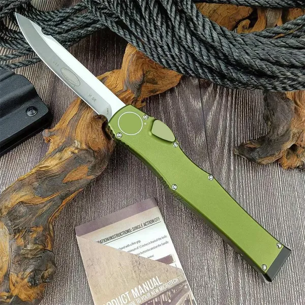 Grünes großes D Bugout AXIS Klappmesser mit Aluminiumgriff, D2-Klinge, Taschen-/Überlebens-/EDC-Messer, 537GY C07, taktische Messer