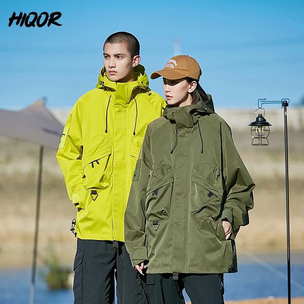 Men's Blends HIQOR Outdoor Camping Jackets Men Soft Waterproof Windbreaker Jacket Mens Hooded Bomber Coat Man Fashion Clothing Jaqueta 231018