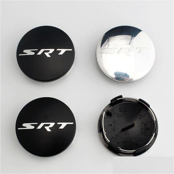 Araba Rozetleri 60 PCS 6M Tekerlek Hub Merkez Kapakları Dodge SRT Logo Kalibre Challenger Yolculuğu Karavan Durango Nitro Aksesuarlar Deli Dh2fg