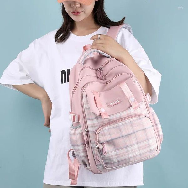 Рюкзак, школьные сумки для учеников начальной школы, милый ноутбук для девочек-подростков, водонепроницаемый нейлон, большая вмести...