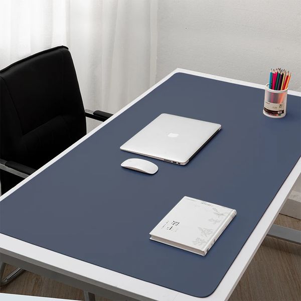 Mouse pads apoios de pulso grande mouse pad grande antiderrapante mesa de couro impermeável protetor de mesa de couro PU tapete de mouse para jogos para trabalho de escritório de jogos 231018