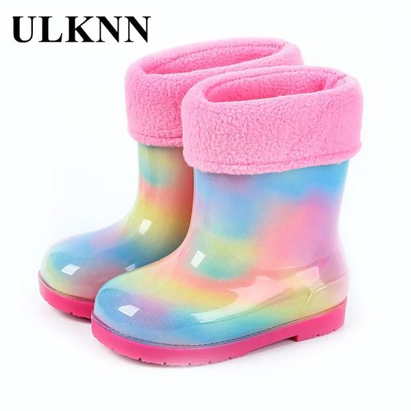 Botas Ulknn Infantil Sapatos de Chuva para Crianças Rosa Botas de Bebê Crianças Cor de Água Privada Meninas Botas Sapatos Menino Bota de Chuva Crianças Amarelo Sapato 231019