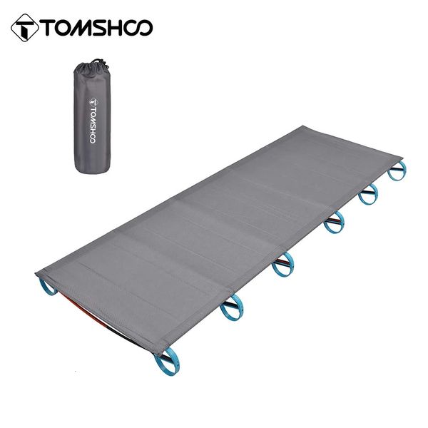 Outdoor Pads Tomshoo Outdoor Tragbares Campingbett Reisebett aus Aluminiumlegierung Ultraleichtes Zeltbett zum Wandern Bergsteigen Feldbett 3 231018