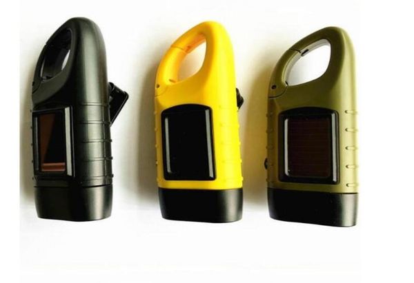 Mini lanterna solar dínamo com manivela de emergência, recarregável, lâmpada de luz led, carregamento poderoso, para acampamento ao ar livre, bergbekl5096623