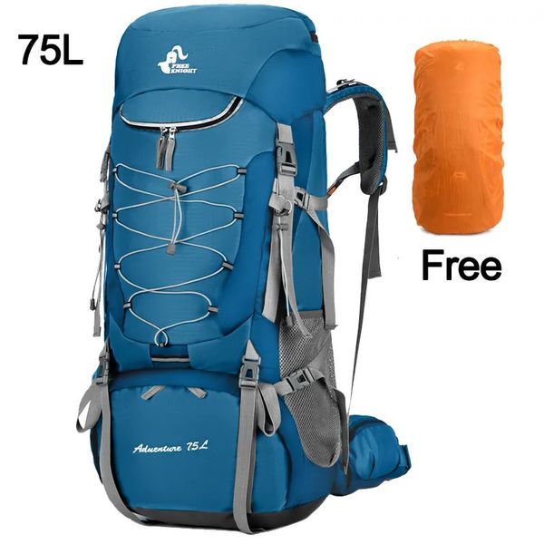 Rucksack 75L Camping Rucksack Reise Sporttasche Mit Regenschutz Klettern Bergsteigen Trekking Outdoor Rucksack Wandertasche Schulter Männer 231018