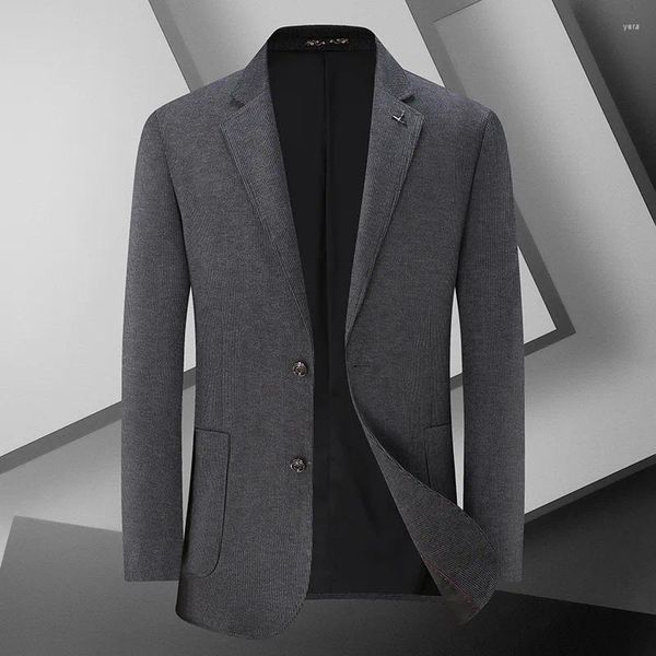 Erkek Suit 2023 Sonbahar artı boyut 6xl 7xl gündelik blazer gri gevşek klasik stil moda iş erkek marka takım elbise ceket