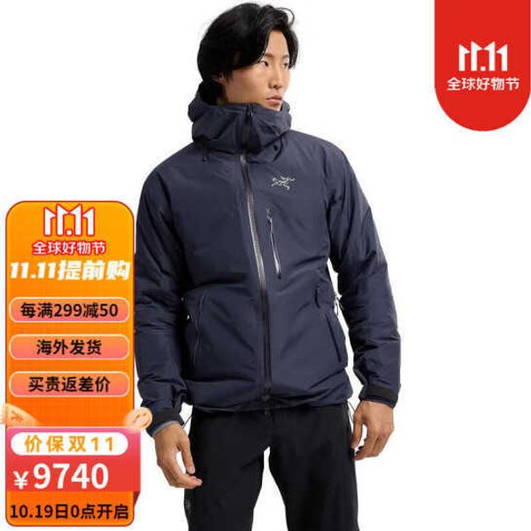 Arcterys Giacca Hardshell Zeta Sl Abbigliamento Sportivo da Esterno da Uomo Charge Coat New Beta Caldo Confortevole Antivento Antipioggia da Viaggio con Cappuccio Nero Zaffiro