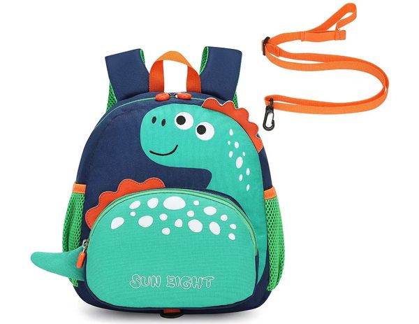 Rucksäcke SUN EIGHT Kleinkind-Rucksack mit Anti-Verlust-Geschirr, Kinder-Schultasche für Babys, Mädchen, Jungen, 15 Jahre, Dinosaurier, 231019