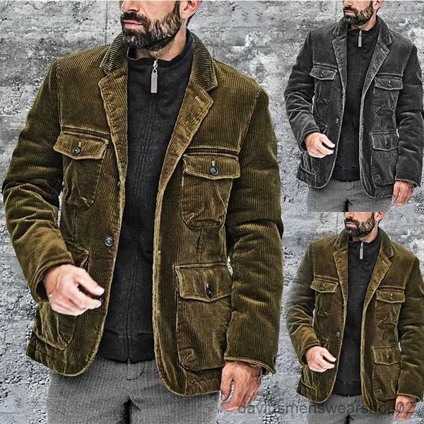 Jaquetas masculinas 2023 inverno novo popular casaco masculino casual moda cor sólida jaqueta masculina casaco superior r231019