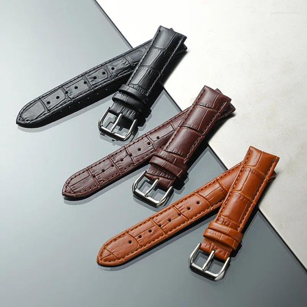 Cinturini per orologi Cinturino in pelle premium con grana di bambù Diversi colori disponibili Cinturini originali 12/14/16/18/20/22mm