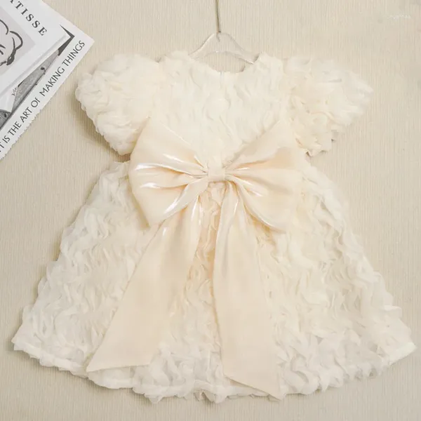 Mädchen-Kleider, Mädchen-Partykleidung, niedliches Tutu, Kleinkind-Taufkleider, Kinder-Prinzessin für Kleinkind-Abendkleid mit großer Schleife, 2–7 Jahre