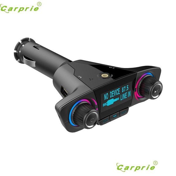 Carprie Bluetooth беспроводной автомобильный Mp3-плеер Hands Kit FM-передатчик A2Dp 2.1A Usb зарядное устройство светодиодный дисплей модатор Прямая доставка