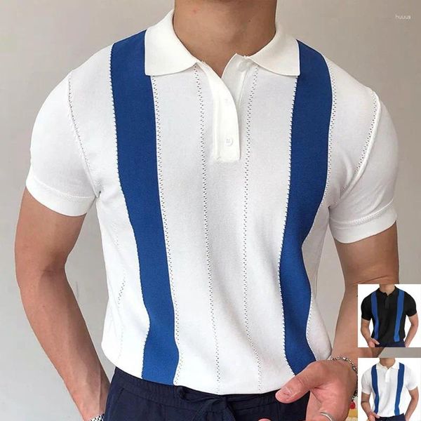 Magliette da uomo Polo estiva da uomo manica corta Business T-shirt casual streetwear lavorata a maglia di alta qualità MY991