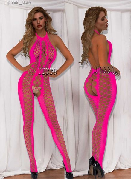 Seksi çorap pijama kadınları seksi iç çamaşırı babydoll örgü çiçek vücut çorap catsuit düğün gece bodysuit artı boyutu kostüm q231019