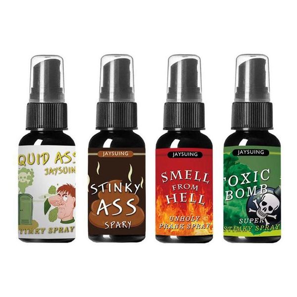 Outros suprimentos festivos para festas 30ml Super Stinky Liquid Fart Terrible Smell Spray de longa duração Halloween Prank Toy Adts Crianças Spoof O 18Jze