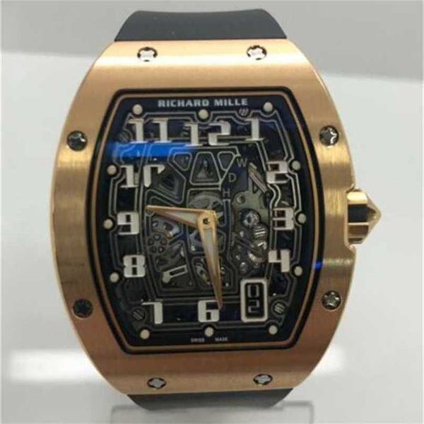 Designer Richarmill Orologio da polso meccanico automatico Tourbillon Orologi svizzeri 6701 Nuovo orologio da uomo in oro rosa WN-HDIC