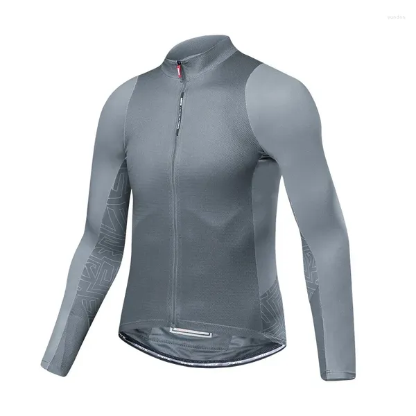 Jaquetas de corrida Santic Ciclismo Jersey Homens Verão Mangas Compridas Fit Confortável MTB Jerseys Tamanho Asiático Bicicleta de Estrada