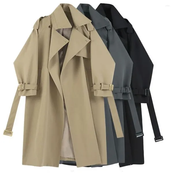 Trench da donna Cappotto 2023 Autunno Stile coreano Moda Street Wear Sciolto Giacca a vento kaki Lady Giacca casual monopetto