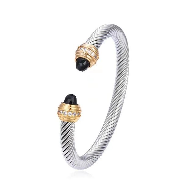 Nuovo braccialetto per donna Bracciale DY Designer di lusso Testa di perla intrecciata Moda Versatile dy Bracciali in osso di serpente Gioielli Dorati Fidanzata Fidanzamento Regali di nozze