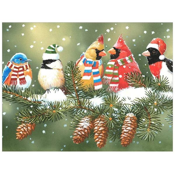 Pinturas Bola de Natal com Neve DIY 11CT Cross Stitch Bordado Kits Needlework Craft Set Algodão Thread Impresso Canvas Home Venda 231019