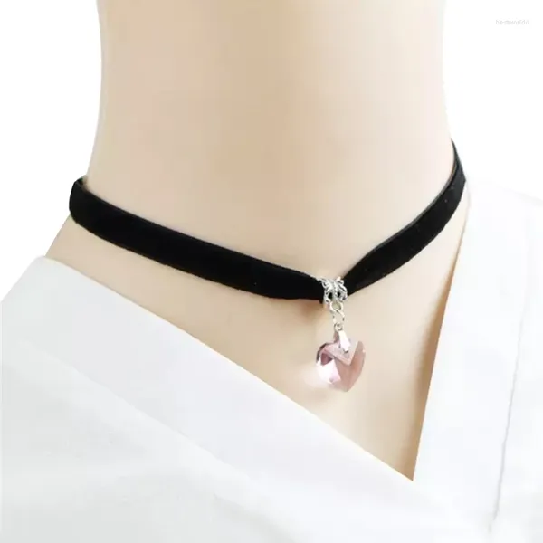 Ожерелья с подвесками в форме сердца, маленькое колье-колье, силиконовое ожерелье для женщин и мужчин, ювелирные изделия, подарок