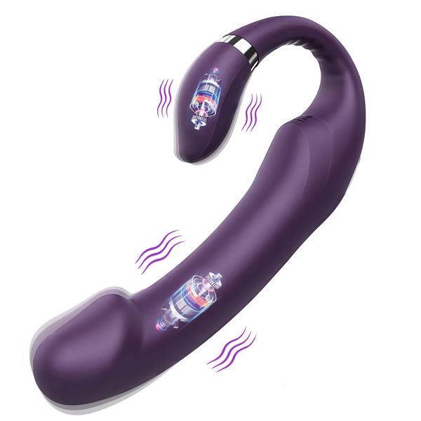 Vibratori Doppio vibratore per donne Coppia lesbica Dildo Vagina Punto G Massaggio Clitoride Capezzolo Stimolatore clitorideo Esotico Sesso anale Giocattoli Femminili 231018