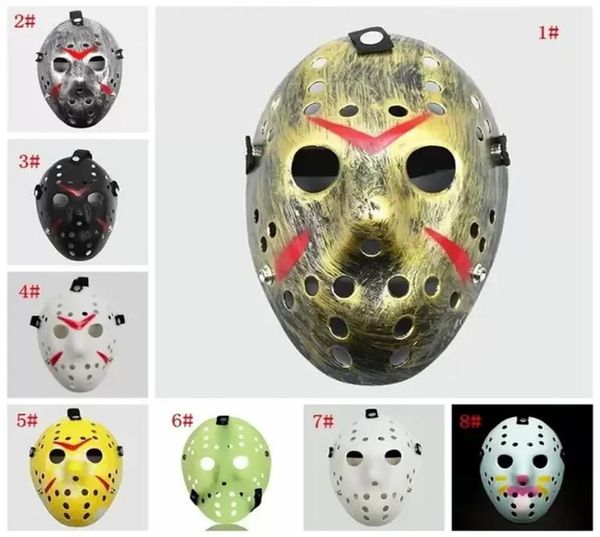 Maskerade-Masken Jason Voorhees Maske Freitag der 13. Horrorfilm Hockey-Maske Gruseliges Halloween-Kostüm Cosplay Party-Masken aus Kunststoff 8379477