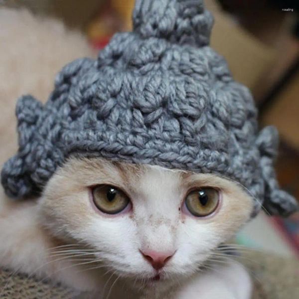 Одежда для собак, головные уборы для кошек, выделяющиеся аксессуары для домашних животных, мягкая забавная шляпа Будды ручной работы для кошек, милый косплей с кошачьими