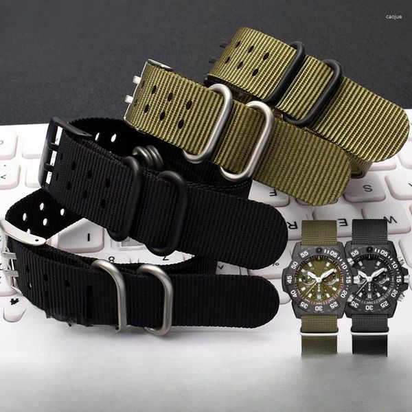 Assista Bandas Escalada Aventura Segurança Tecido Nylon 22 23mm Acessórios para 3051 3150 Canvas Water Ghost Universal Watchbands