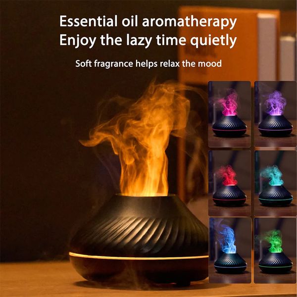 Dampfer Flamme Luftbefeuchter Aroma Diffusor Ultraschall Raumduft Nebel Maker Ätherisches Öl Diffusoren Für Home Living 231020