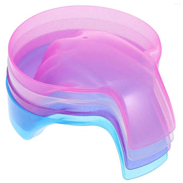 Gel per unghie 4 pezzi Ciotola per ammollo a mano Rimozione colore Strumenti per la pulizia del manicure Consigli per l'acqua di resurrezione Pedicure in plastica Pp