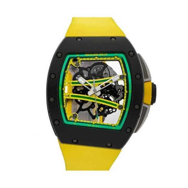 Часы Richarmill Tourbillon Автоматические механические наручные часы Швейцарские мужские часы RM61-01 Yohan Blake Ручные керамические мужские часы RM61-01 CA-TZP WN-H9DF