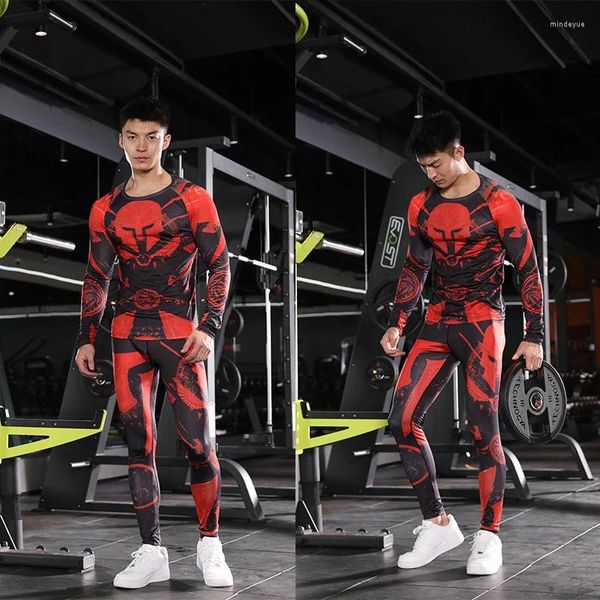 Tracksuits masculinos esportes bottoming secagem rápida terno apertado basquete sanda thai boxe luta mma fitness ginásio misto artes marciais