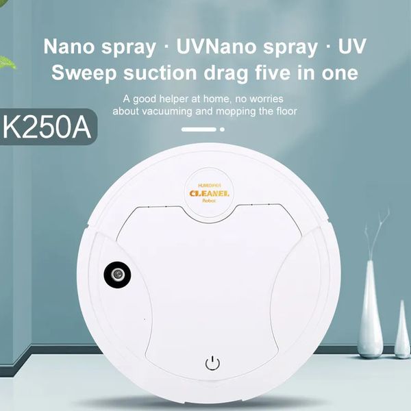 Vácuos 2023 Casa varrendo robô móvel spray umidificador máquina de limpeza automática aspirador de pó doméstico presente 231019