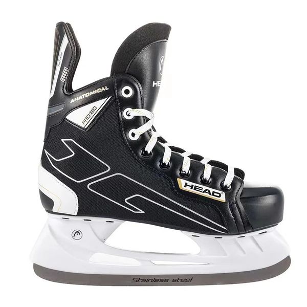 Schlittschuhe Original Head Eishockey-Skating-Schuhe für Kinder und Erwachsene, schwarze Ballmesser-Schuhe, echte Eis-Skatin-Turnschuhe 231019