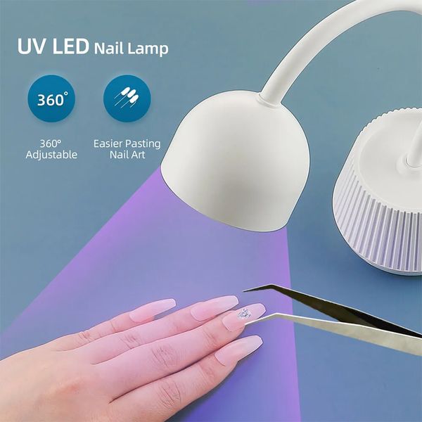 Secadores de unhas Desktop Lotus Secador LED UV Lâmpada Rápida Secagem Polonesa Máquina de Luz Manicure Cura 231020