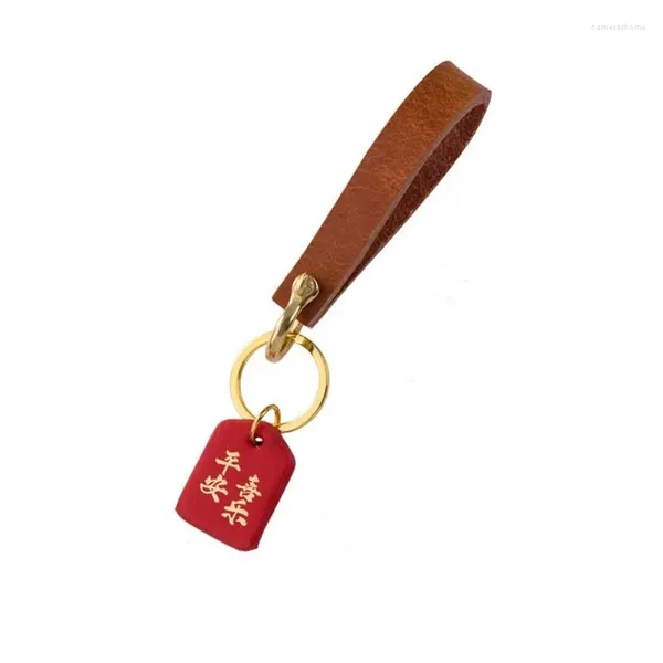 Anahtarlık Yenilik El Yapımı Vintage Tasarımcı Keying Deri Anahtar Zincirler Erkek Serin Araç Otomatik Keyfob Promosyon Hediye Satış