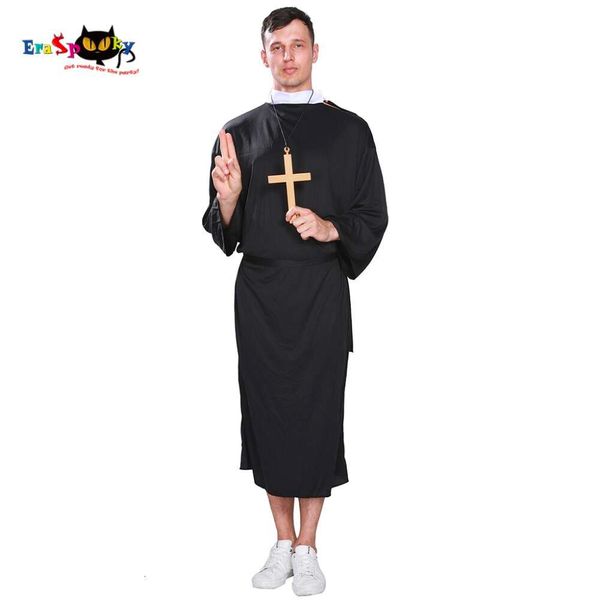 Cosplay -Männer Priester Karneval Saintly Tarise Robe Halloween Kostüme für Erwachsene Cross European Religiöse Weihnachtsfest -Kostümplay
