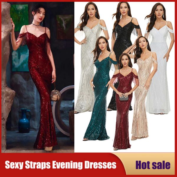 Cosplay Sexy Straps Abendkleid Mode Lange Tiefem V-ausschnitt Tüll Hohe Schlitz Hochzeit Party Elegante Abendkleid Frauen Formale kleider