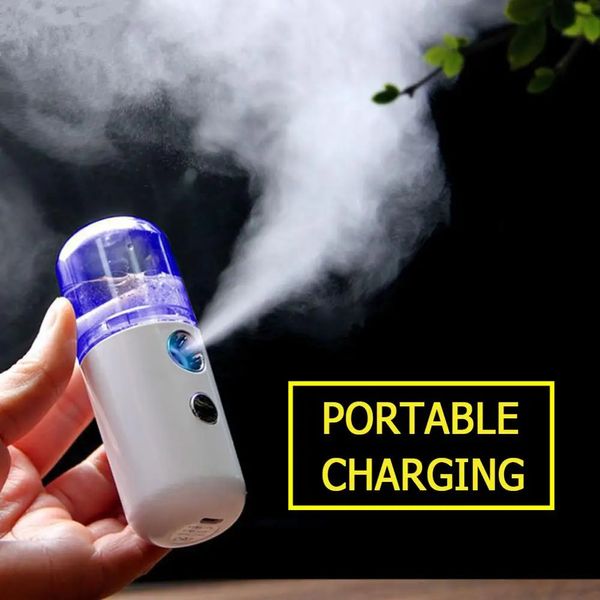 Steamer Mini 30 ml Luftbefeuchter Diffusor Nano Gesichtsspray USB Körpervernebler Feuchtigkeitsspendende Hautpflege 231020