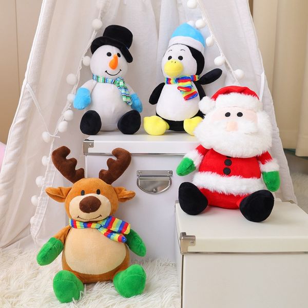 Новая рождественская плюшевая игрушка Санта-Клаус праздничный подарок милый снеговик плюшевая кукла оптом бесплатно UPS/DHL