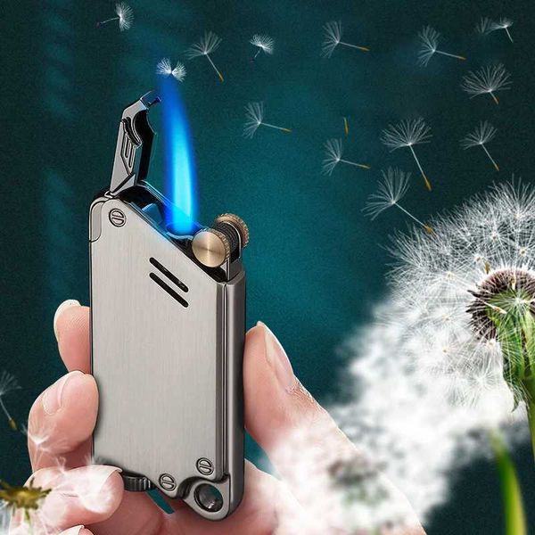 Accendini Insolito senso meccanico Jet Torch Lighter Antivento Impermeabile Gonfiabile Butano Accendisigari Accessori per fumatori Cool
