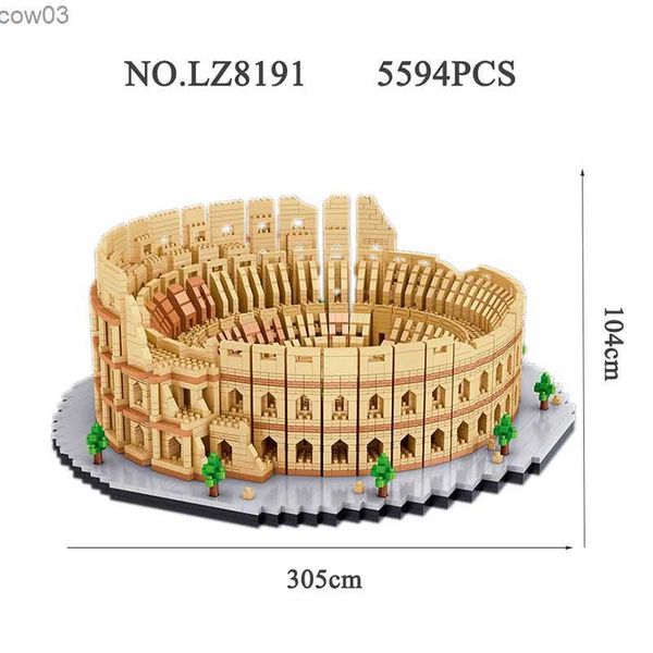 Блоки 5594 шт. мини-строительные блоки знаменитое здание 3D модель DIY городские достопримечательности детская развивающая игрушка кирпич подарок для взрослых R231020